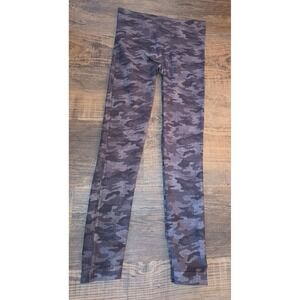 SPANX Look at Me Now Seamless High Rise Leggings Heather Gray Camo Camouflage M